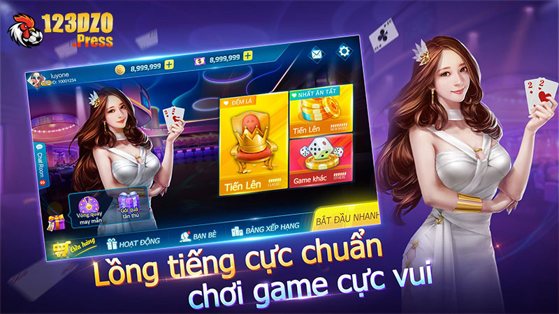 123dzo có kho game bài siêu đẹp siêu lôi cuốn người chơi